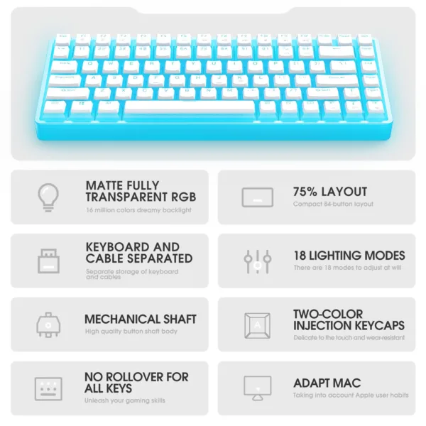Onikuma G30 Gaming Keyboard (Red Switch) - Image 3