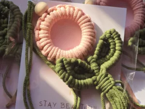🌸 Bloom Macramé Flower Charm – Handmade Versatile Accessory