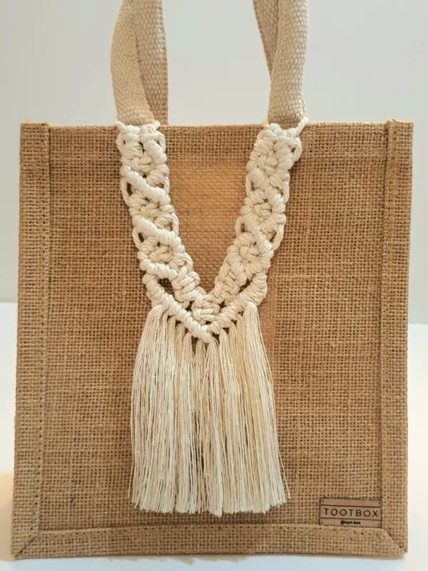 👜Macrame-Jute Tote Bag – Effortless Style, Naturally Made🧵 - S - Image 2