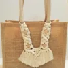 Macrame-Jute Tote bag – Effortless Style, Naturally Made🧵- M - Image 2