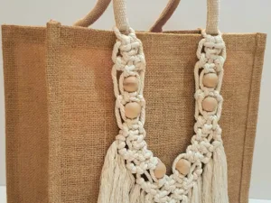 👜Macrame-Jute Tote Bag – Effortless Style, Naturally Made🧵 - M
