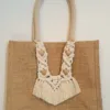 Macrame-Jute Tote bag – Effortless Style, Naturally Made🧵- M - Image 3