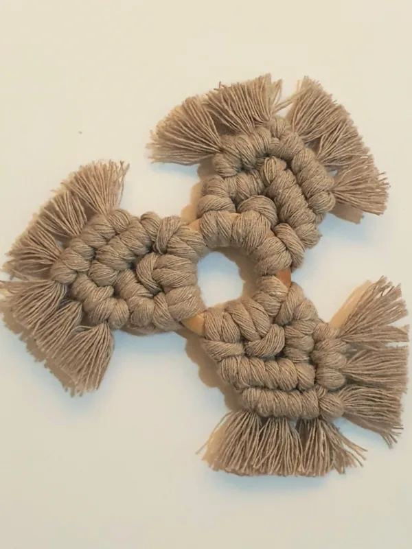 🌾Handmade Macrame Coaster – Earthy Beige, Soft and Soulful ☕