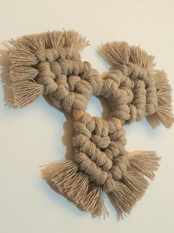 🌾Handmade Macrame Coaster – Earthy Beige, Soft and Soulful ☕ - Image 3