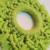 🌿Handmade Macrame Coaster – Vibrant Green, Naturally Beautiful☕ - Image 3