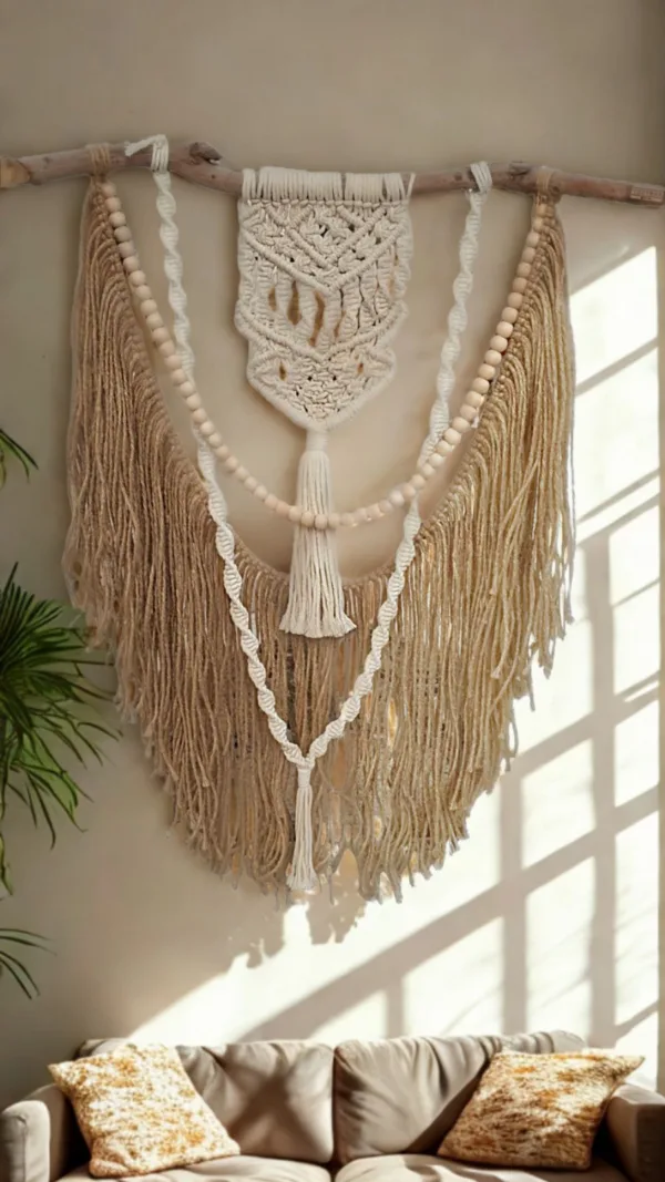 🧶 Boho Macramé Wall Hanging – A Touch of Elegance