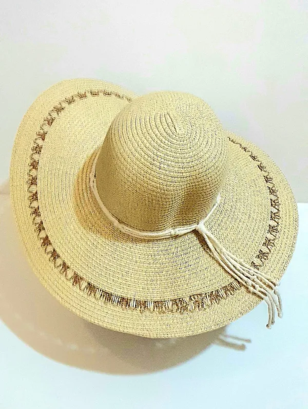 🌞Handwoven Summer Hat – Natural Elegance with Macrame Detail🧵 - Image 3