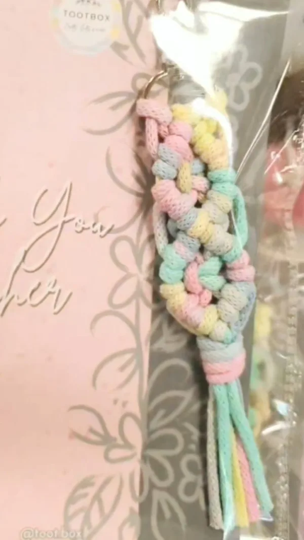 Handmade Macramé Keychain – Boho Charm in Every Knot 🌿 - Image 3