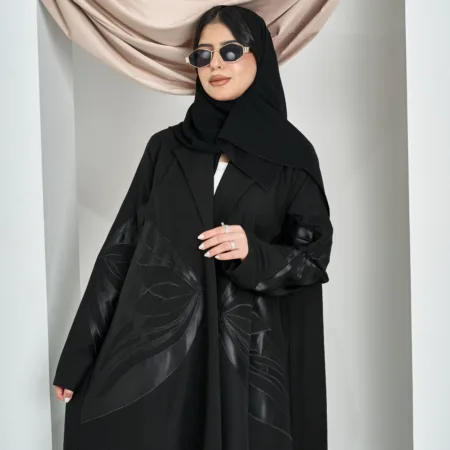 Black abaya with design size 56
